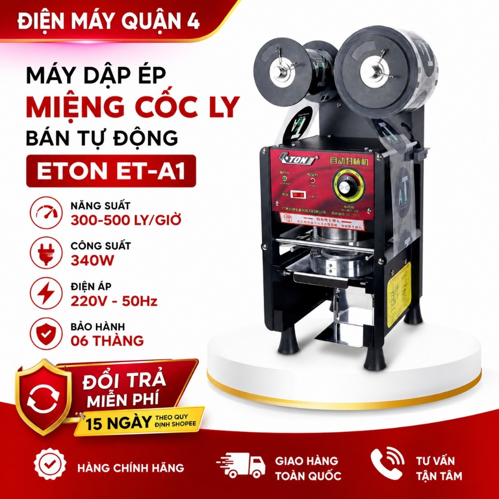 Máy dập nắp cốc bán tự động ETON ET-A1 / ETON A1