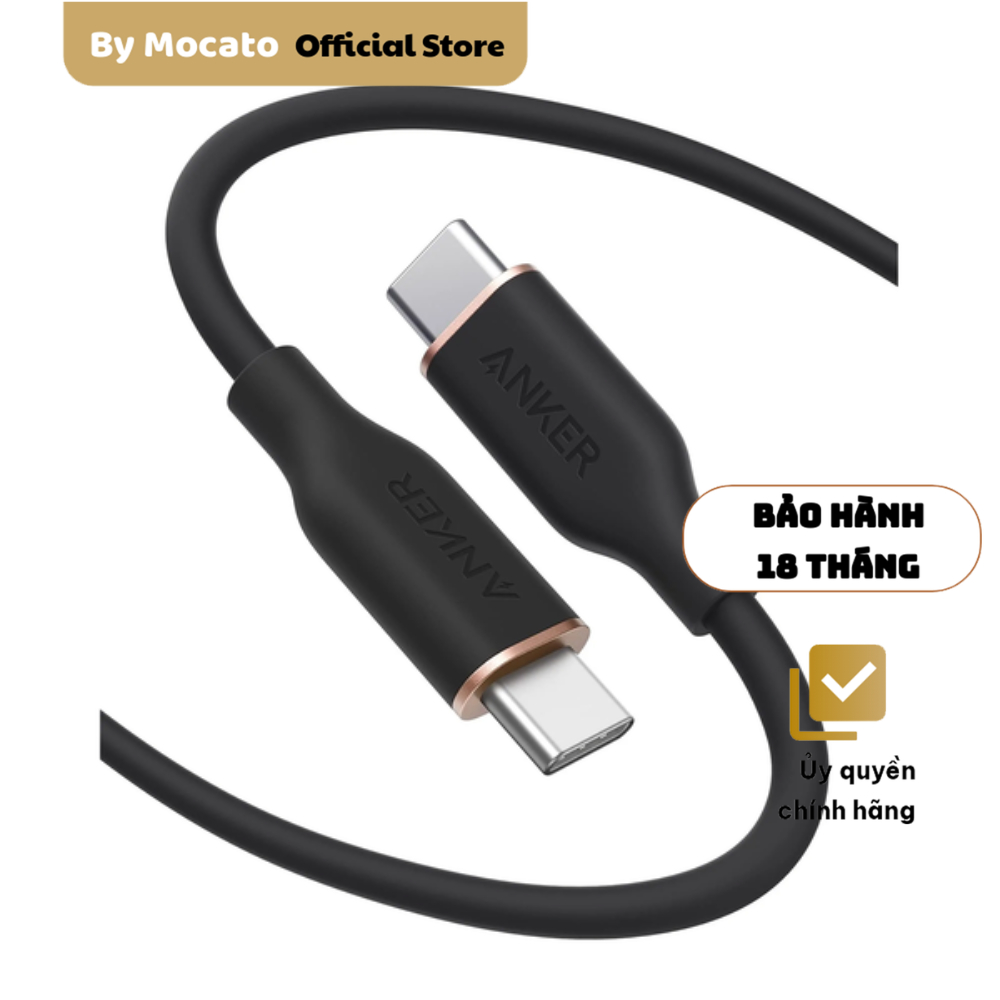 Cáp Type C to Type C Anker 643 Flow 240W dài 1.8m A8553, Silicone