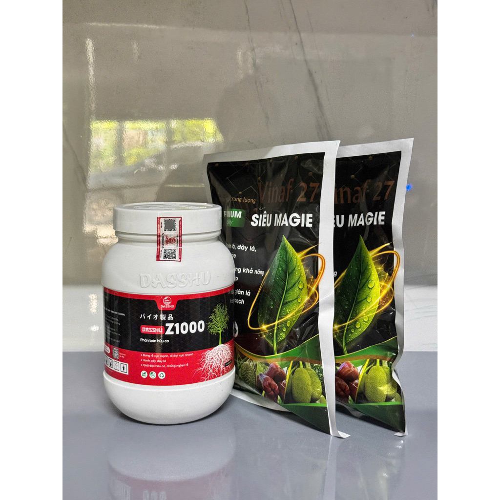 Phân bón Dasshu Nhật Bản Z1000 + tặng kèm 2 gói Dasshu siêu Magiee Kẽm. hàng chính hãng. tổng 1kg, g