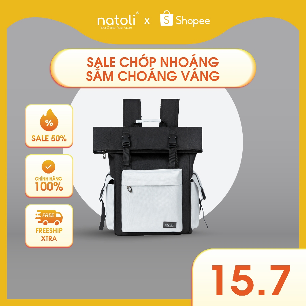 Balo leo núi đi du lịch NATOLI chất vải canvas nhiều ngăn thể thao cao cấp BST FOLD BACKPACK B10