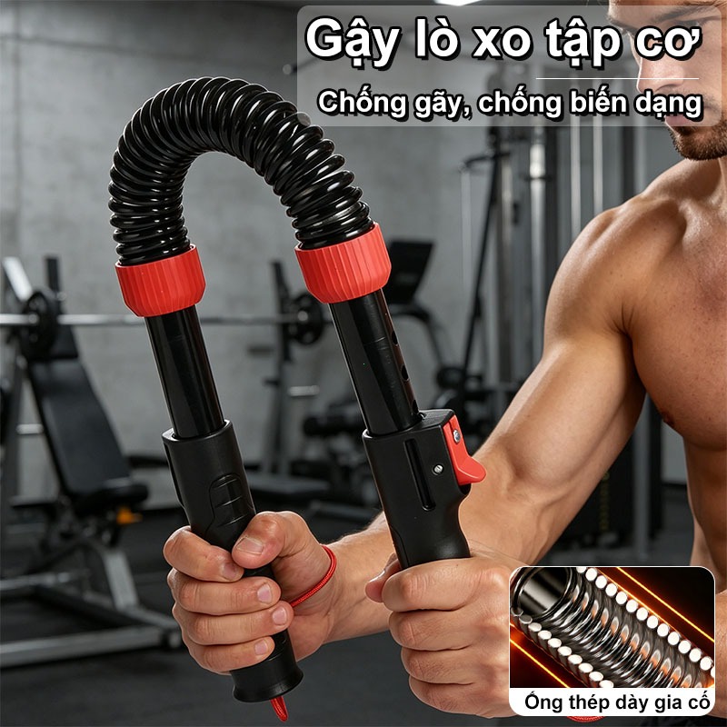 Gậy Lò Xo Tập Cơ Tay Thanh Tập Cơ Tay An Toàn Tạ Điều Chỉnh Từ 20Kg, 30Kg, 40Kg, 50Kg, 60Kg, 70Kg
