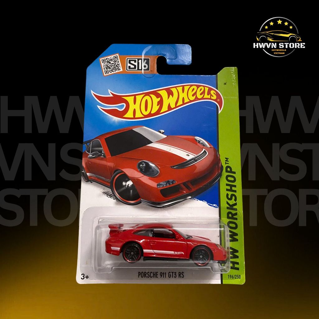 Xe mô hình Hotwheels Porsche 911 GT3 RS màu đỏ ( HW WORKSHOP )