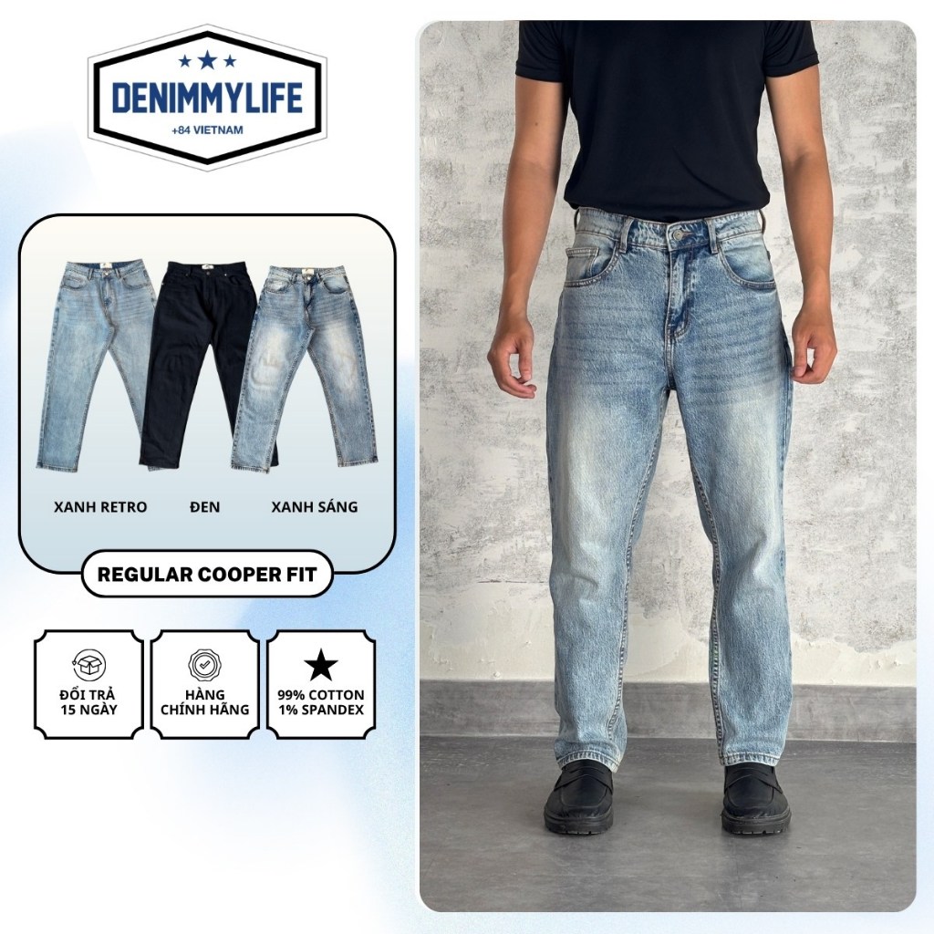 Quần Jeans Nam Form REGULAR COOPER FIT - Denim My Life (QJ12)
