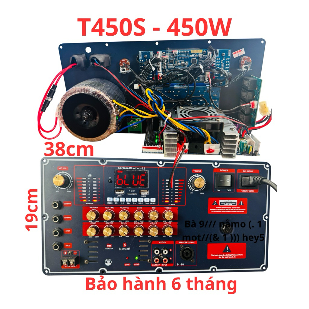Mạch loa kéo T450S, công suất 450w đánh coil 75, coil 65 cực hay. GIÁ CHƯA CÓ MICRO