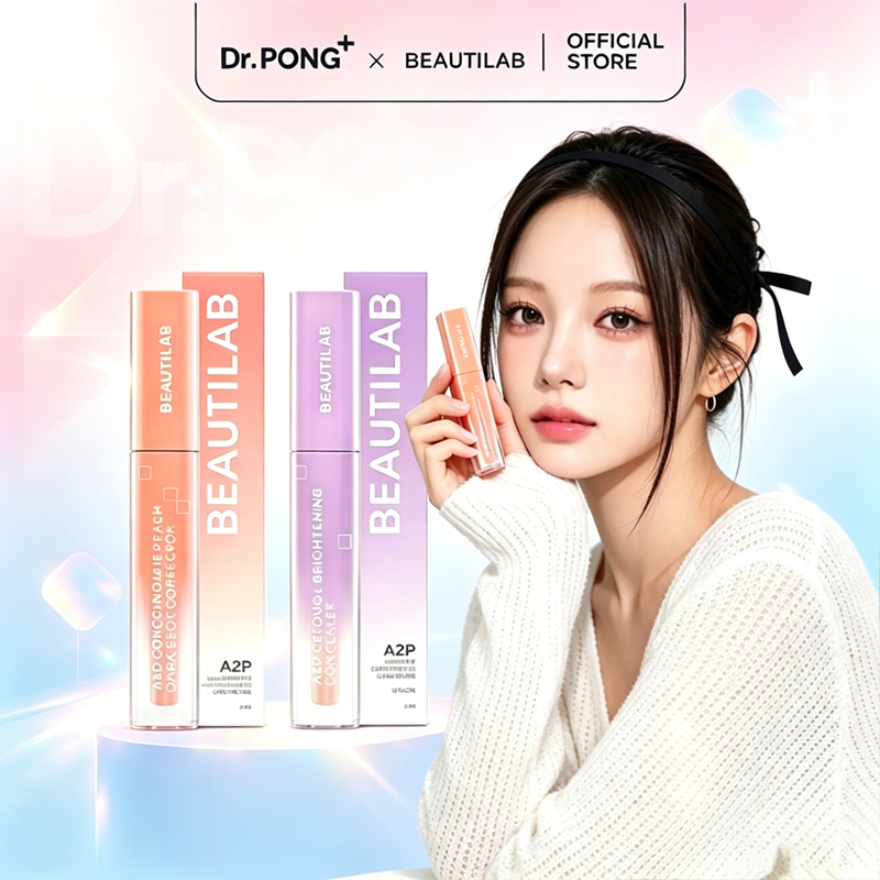 Kem che khuyết điểm BEAUTILAB A2P màu đào 2.5g, mờ đốm nâu, làm sáng và đều màu da