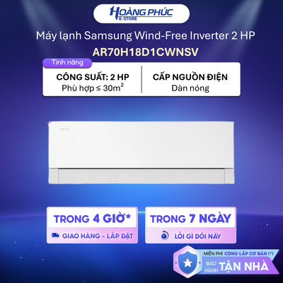 AR70H18D1CWNSV - Máy lạnh Samsung Wind-Free Inverter 2 HP AR70H18D1CWNSV {Ship HCM 0Đ}