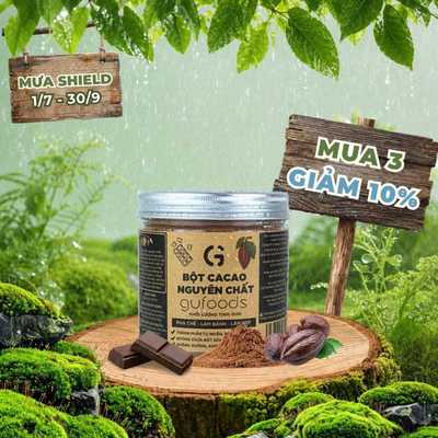 Bột cacao nguyên chất GUfoods - Thành phần tự nhiên, Giàu chất chống oxy hóa, Làm đẹp (hũ 150g)