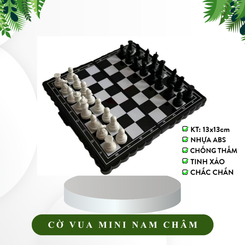 Bàn cờ vua nam châm ( MINI BỎ TÚI ) chống thấm nước, nhẹ và Thích hợp bỏ túi mang đi chơi xa