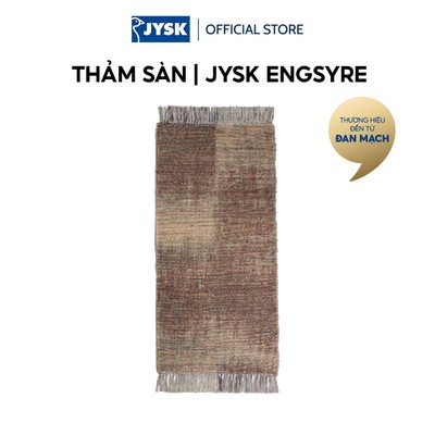 Thảm sàn | JYSK ENGSYRE | sợi đay/polyester | màu tự nhiên/tím | R70xD140cm