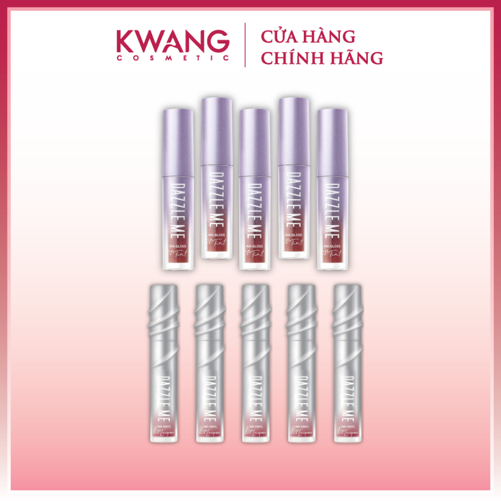 Son DAZZLE ME Ink-Gloss Lip Tint và Ink-Vinyl Lip Lacquer Căng Bóng, Lâu Trôi Mịn Màng 2.5g