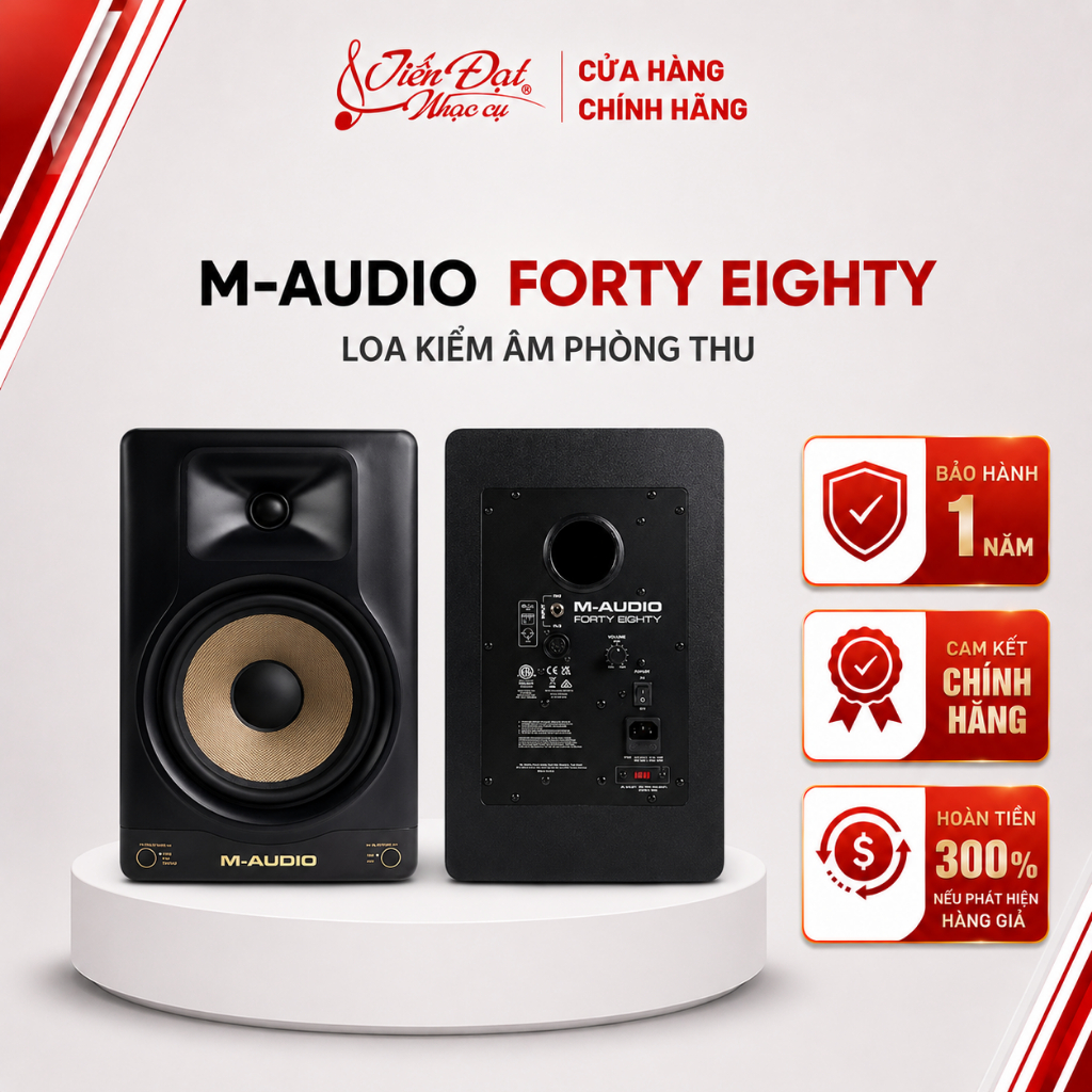 Chính Hãng M-Audio Forty Eighty Audio Interface Loa Kiểm Âm, 4x8 Hi-Res USB