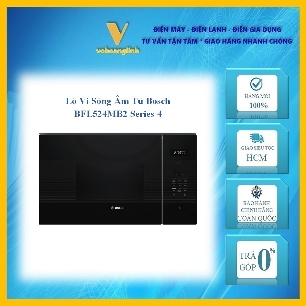 Lò vi sóng âm tủ Bosch BFL524MB2 Series 4