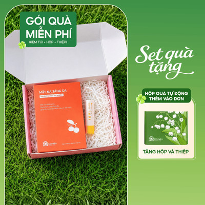 [Set Quà Tặng] Combo Hộp 5 Mặt Nạ Và Son Dưỡng Cỏ Mềm | Hộp quà tặng người yêu, mẹ, vợ,cô giáo
