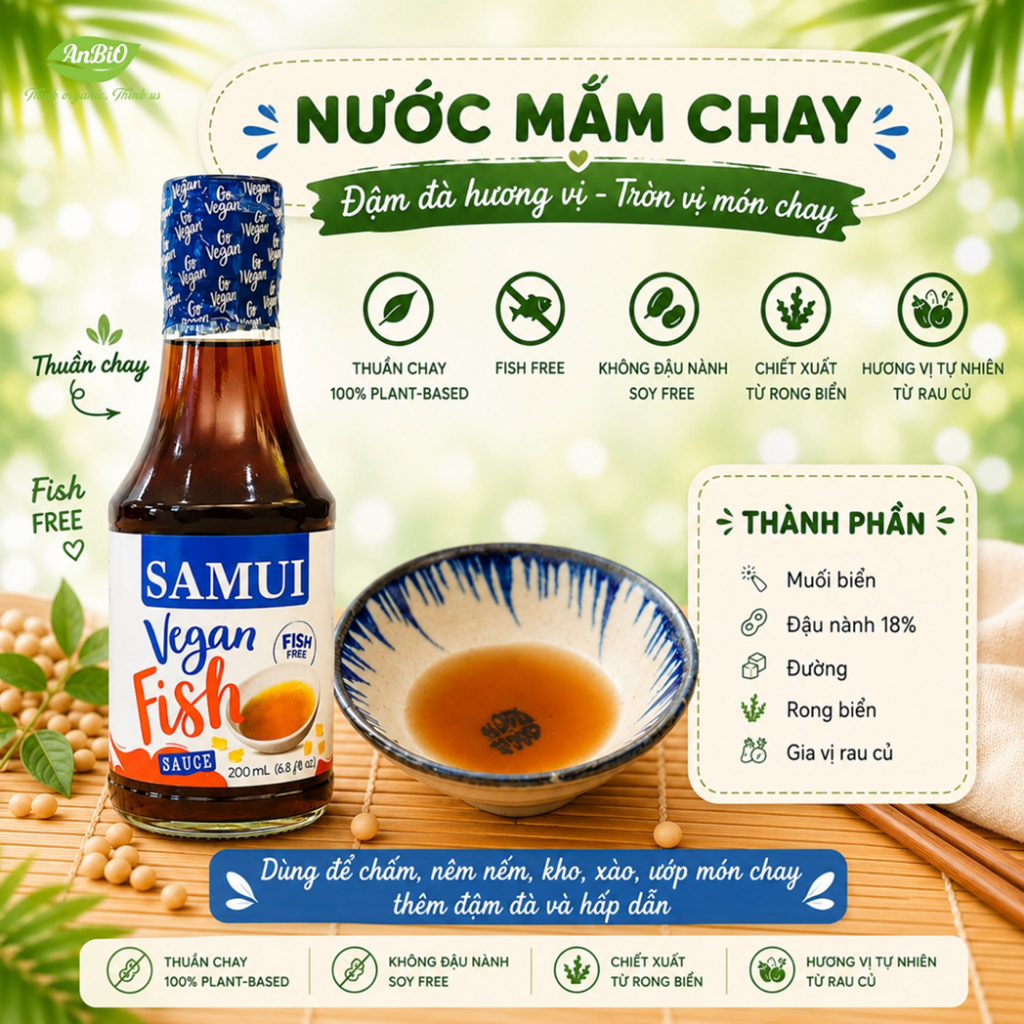 Nước Mắm Thuần Chay SAMUI Vegan Fish Sauce 200ml
