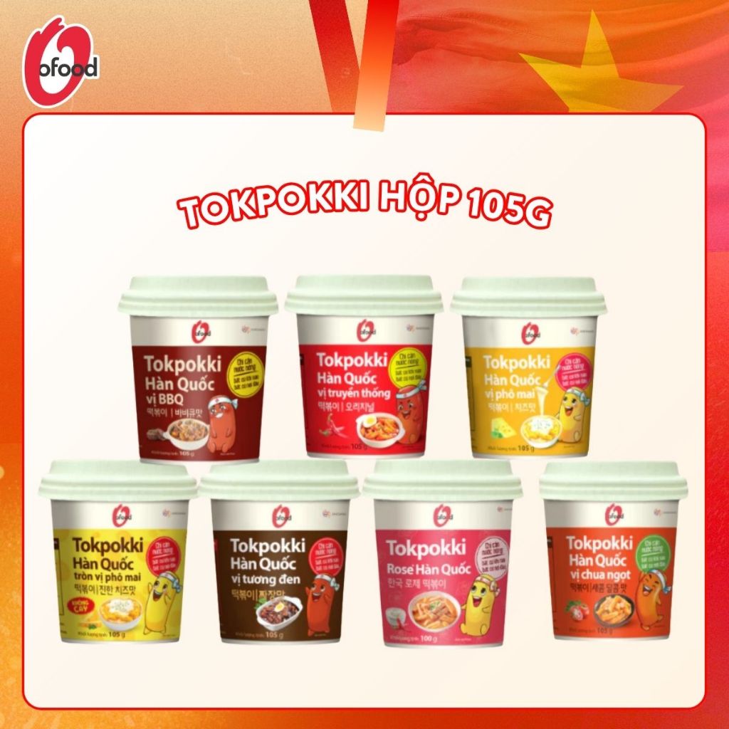 Tokbokki Hàn Quốc O'food ăn liền hộp 105g