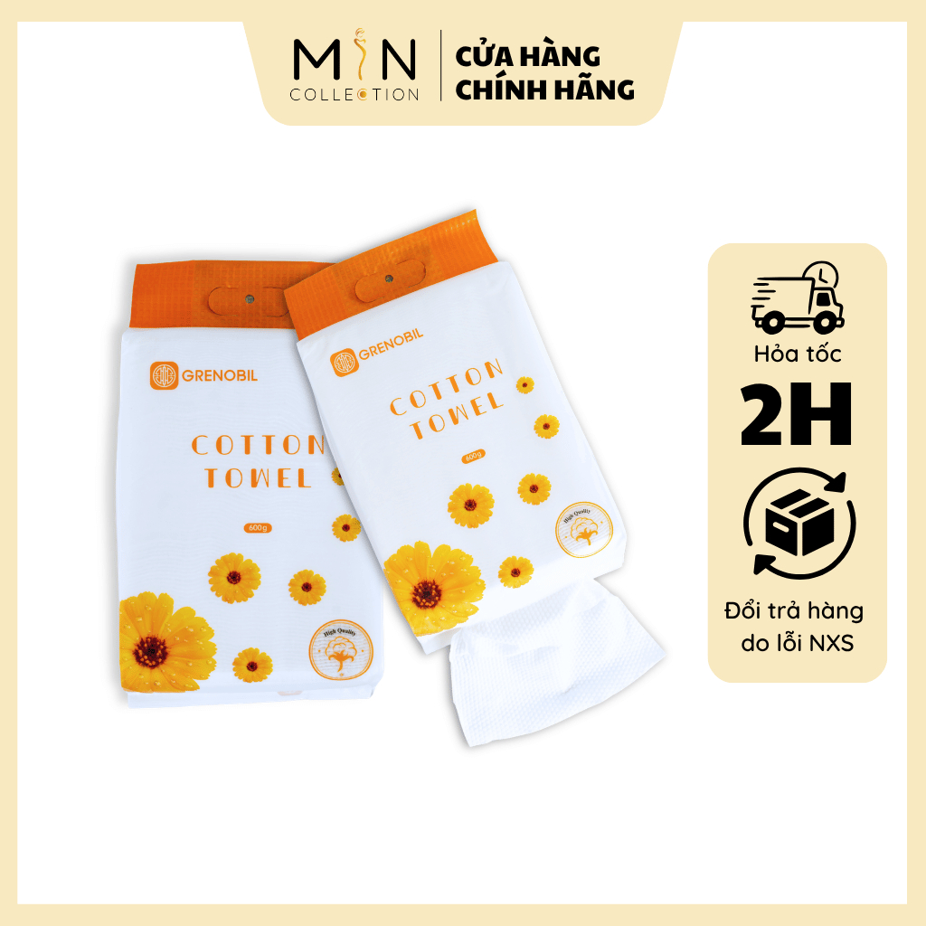Khăn Khô Rút Đáy Grenobil JZ007 Cuộn 600g Khăn Lau Mặt Khô Đa Năng Cotton Nguyên Chất Dày Dặn