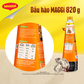 Dầu Hào Nestlé MAGGI® công thức cải tiến  chai 820g -  Thêm chiết xuất hàu, Thêm óng ánh - đậm đà