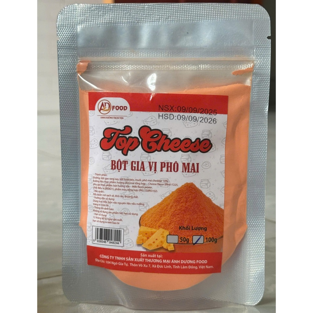50g Bột phô mai Top Cheese vị mặn