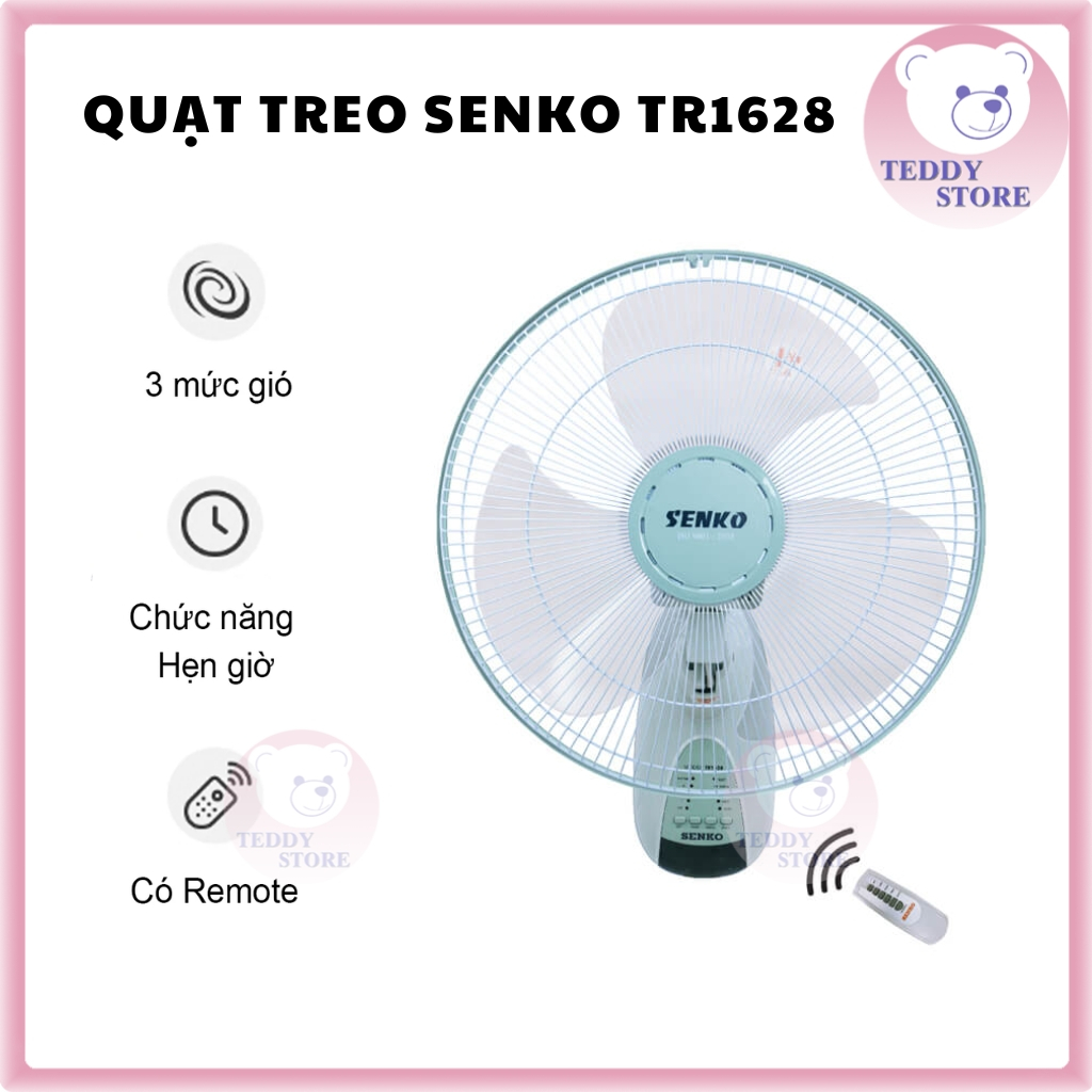 Quạt Treo Tường TR1628 SENKO 47W Cao Cấp Chắc Chắn Bền Bỉ, Công Suất Mạnh Mẽ.