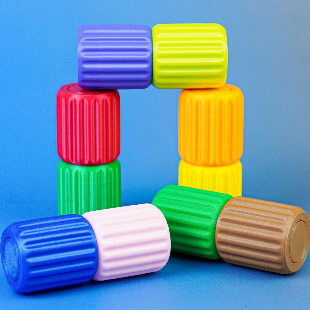 3D Printed Fidget Toy, Twist Clicker Toy, Custom Color Desk Fidget
