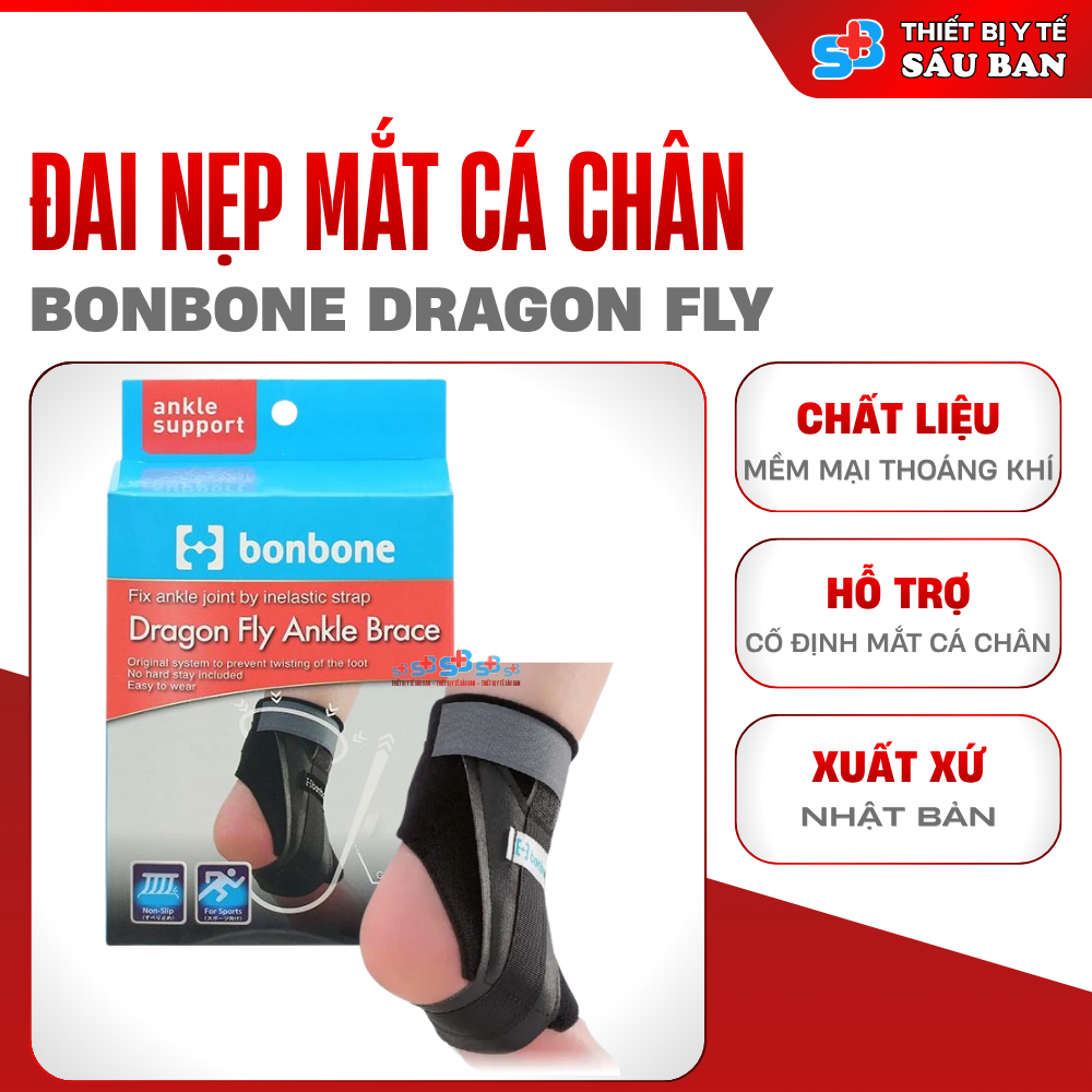 Đai Mắt Cá Chân bonbone Dragon Fly Ankle Brace - Bảo Vệ Cổ Chân, Phòng Ngừa Lật Sơ Mi