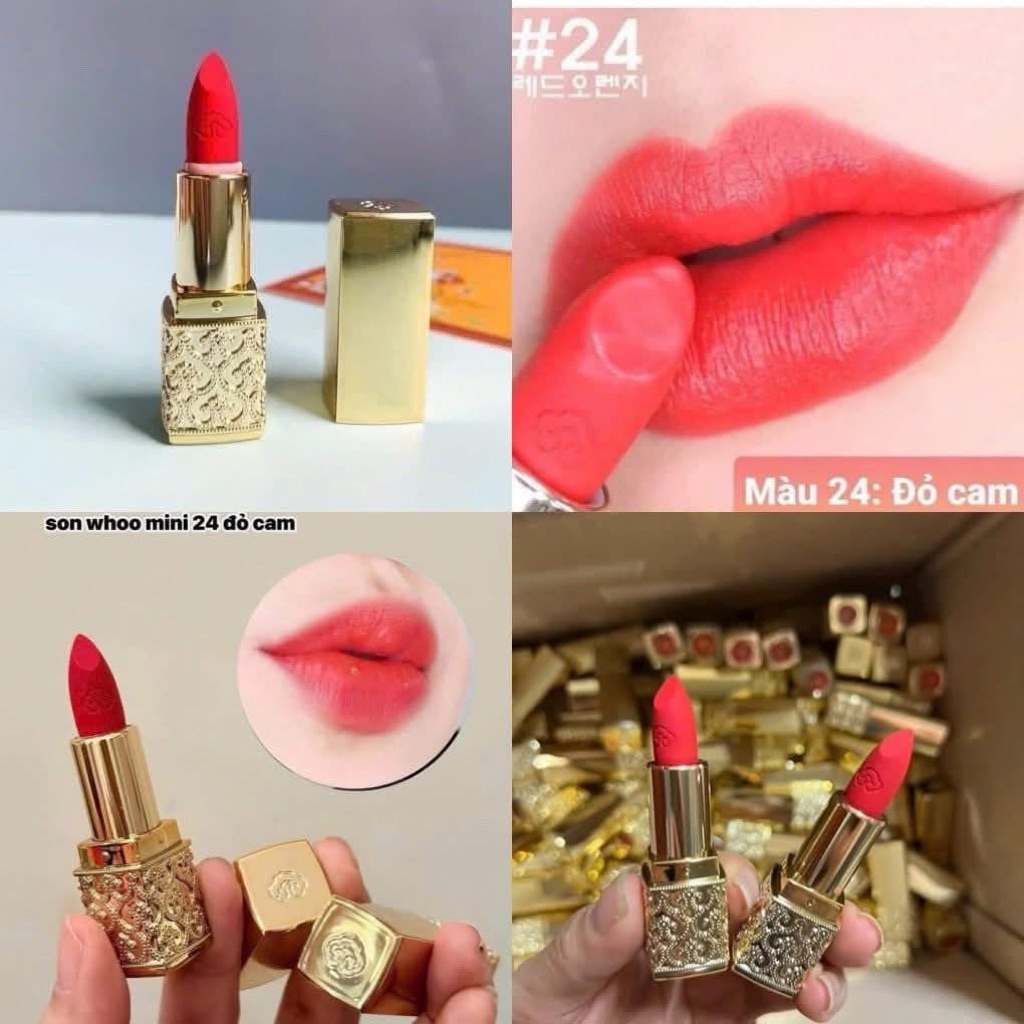[ Mini tách set ] SON LỲ WHOO MÀU ĐỎ CAM màu 24