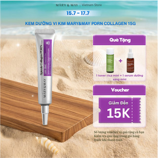 Kem Dưỡng Vi Kim Mary&May PDRN Collagen 15g