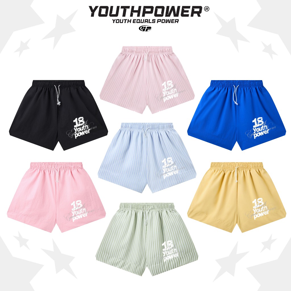 YOUTHPOWER Quần Short Nam Nữ Vải Dù Cao Cấp Ống Rộng, Đi Chơi, Đi biển Thoải Mái Local Brand