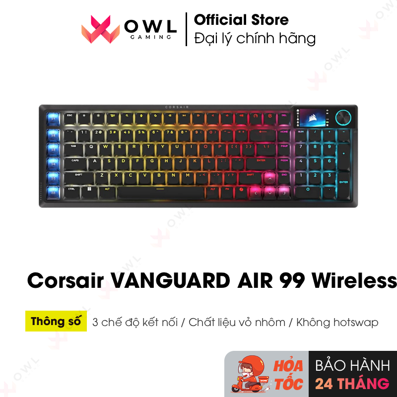 Bàn phím Corsair VANGUARD AIR 99 Wireless (hàng chính hãng)