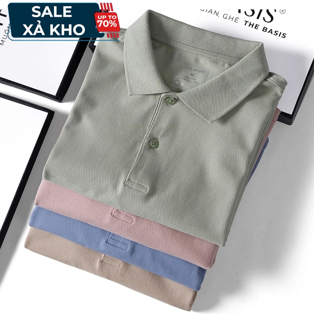 [SALE XẢ KHO] Áo polo nam trơn LEEVUS tông màu trung tính đơn giản, chất liệu cá sấu CVC BASIS APL22