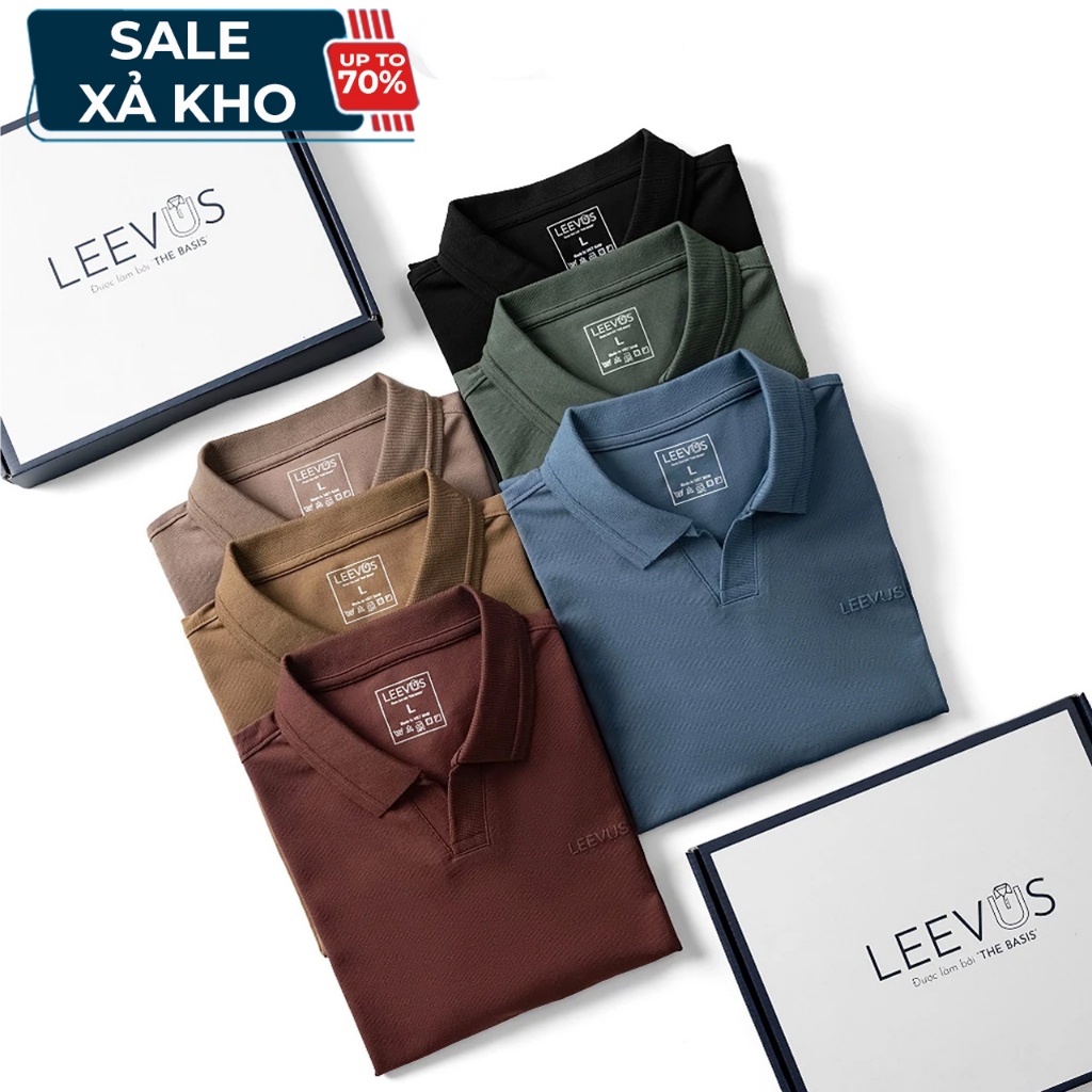 [SALE XẢ KHO] Áo Polo nam trơn basic RAFFZ LEEVUS, bo ôm phần vạt áo, vải CVC, form regular APL314
