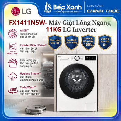 [NEW 2025] Máy giặt LG AI DD Inverter 11 kg FX1411N5W