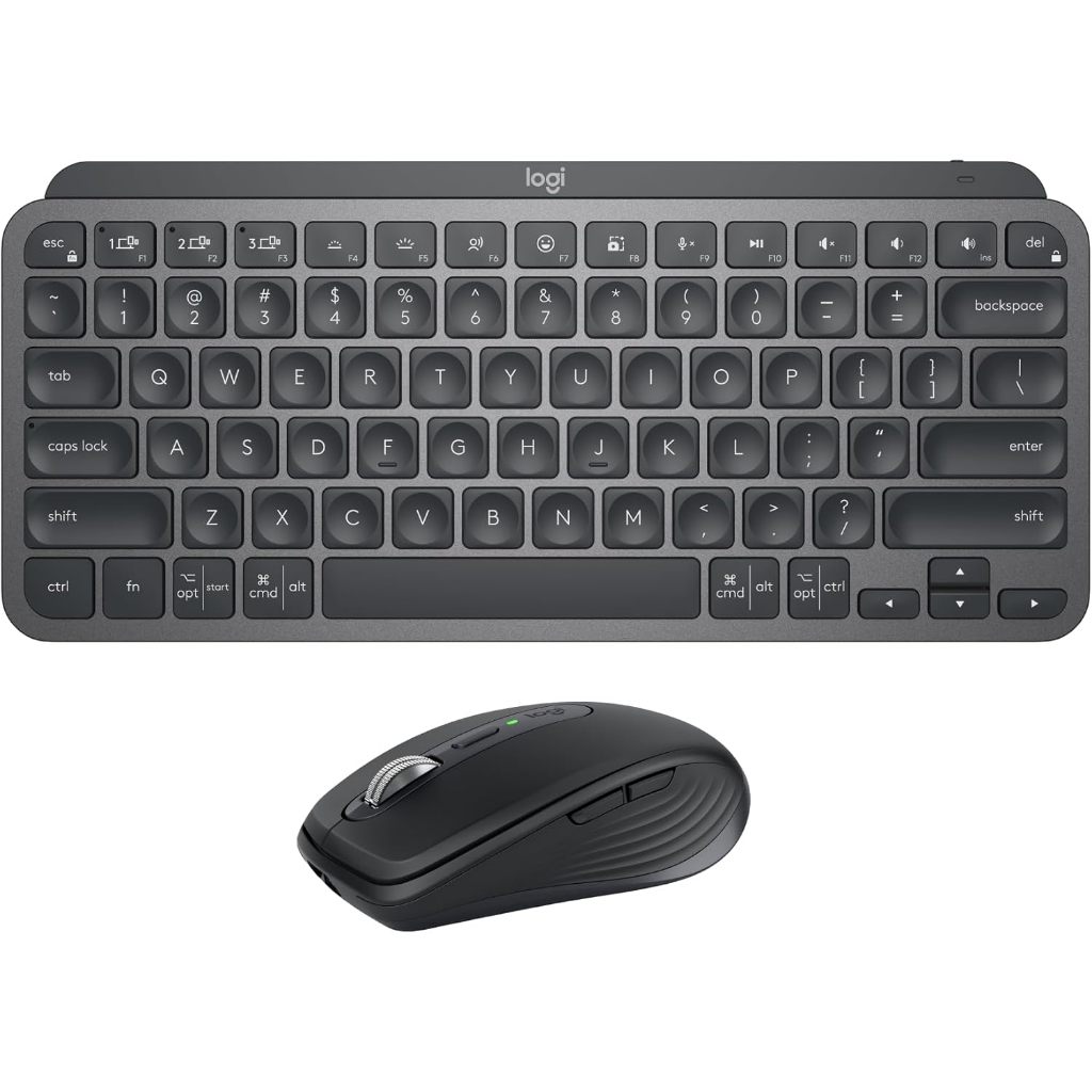 Combo Bàn phím và chuột Logitech MX Keys Mini & Logitech MX Anywhere 3S - Sạc nhanh USB-C, Nhỏ gọn