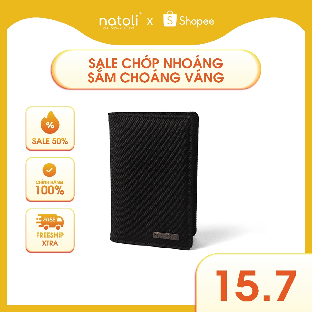 Ví mini nam nữ thương hiệu NATOLI nhiều ngăn cầm tay đựng tiền đựng thẻ cao cấp Ultra Mini Wallet V7