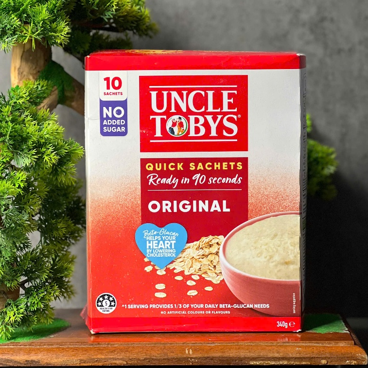 Yến mạch Úc Uncle Tobys Rolled Oats hộp 10 túi