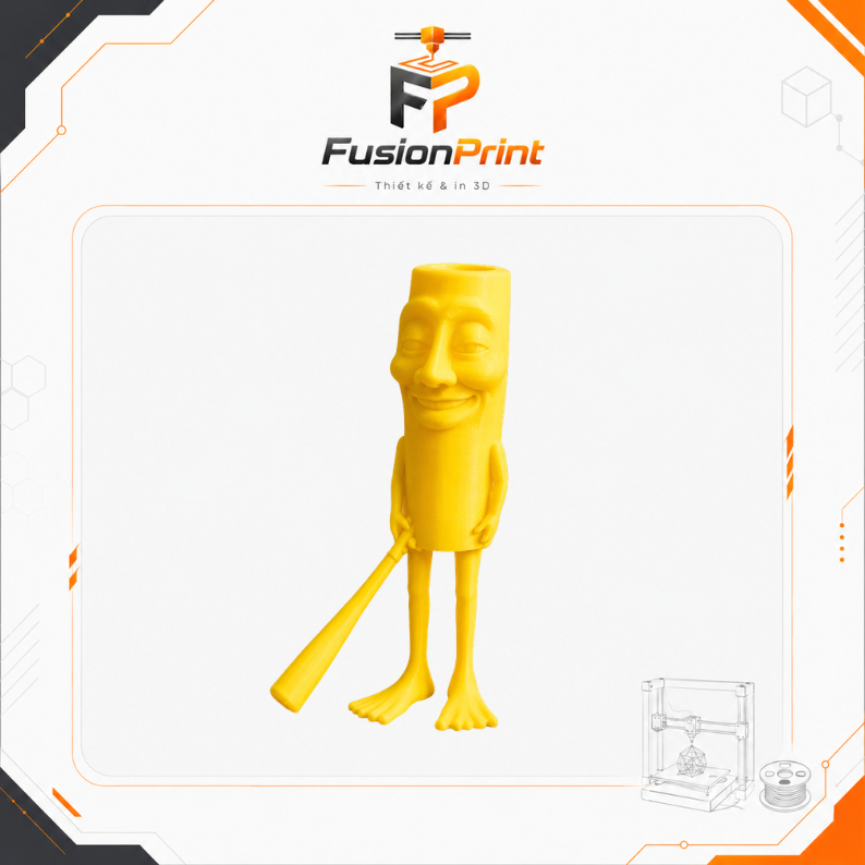 Mô hình -  Móc khóa  meme Tượng đá Moai Tung Tung Tung in 3D Fusion Print