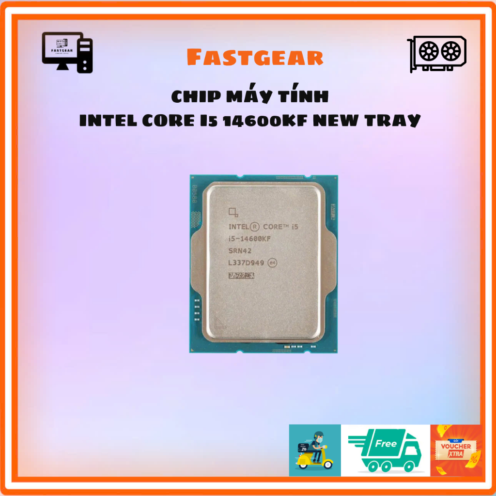 CPU - Bộ vi xử lý Intel I5 14600KF NEW TRAY BẢO HÀNH 36 THÁNG