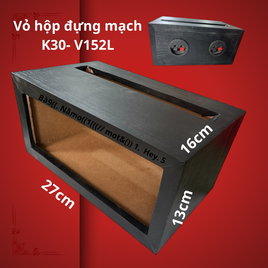 Vỏ hộp đựng mạch K30 - V152l. sản phẩm là vỏ chưa có mạch
