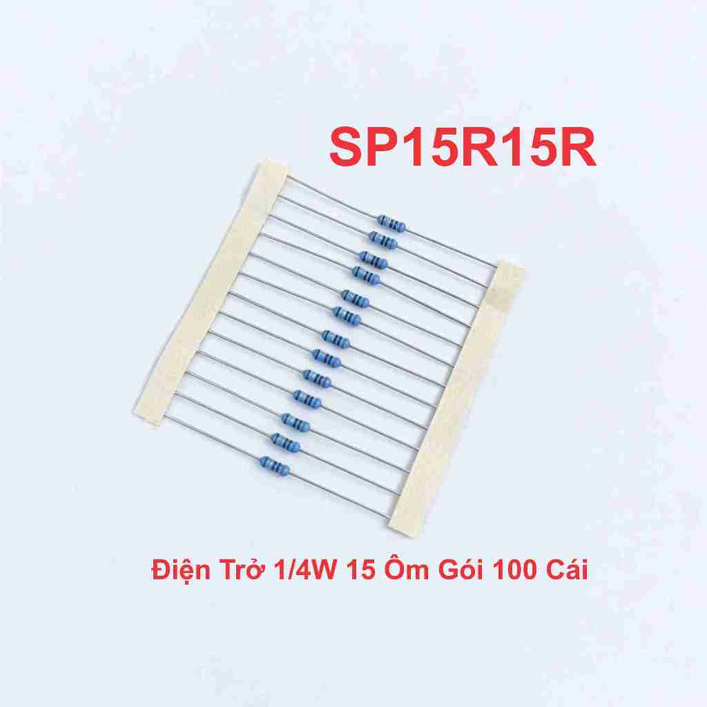Điện Trở 1/4W 15 Ôm Gói 100 Cái