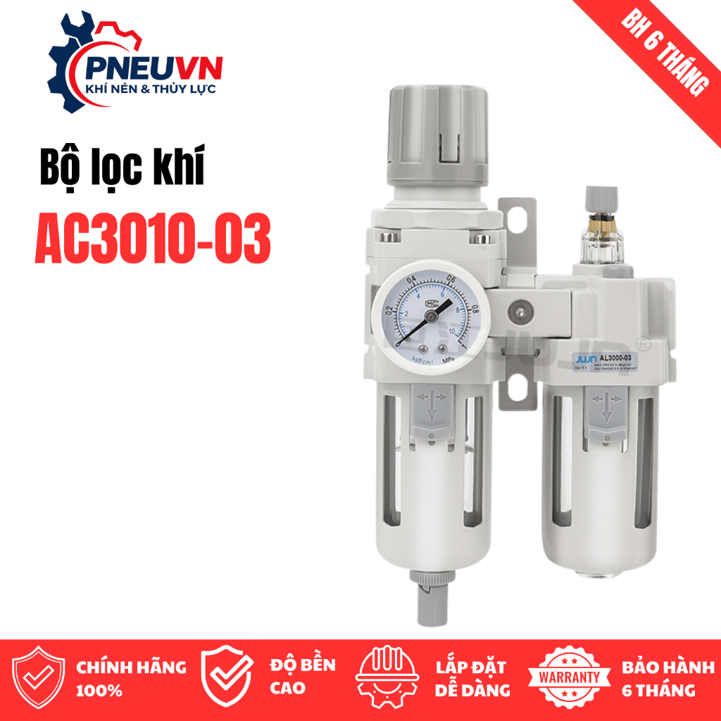 Bộ lọc khí AC2010-02/AC3010-03/AC4010-04 dùng lọc sạch đường khí nén