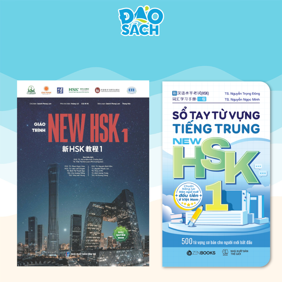 Combo Giáo Trình NEW HSK 1 + Sổ Tay Từ Vựng Tiếng Trung New HSK 1