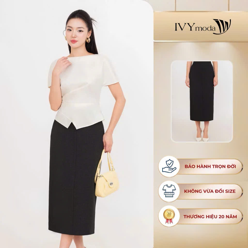 [ IVY MODA XẢ XÓT SIZE ] Chân váy nữ dáng dài, chân váy bút chì dáng dài xẻ sau IVY moda MS 31T0231