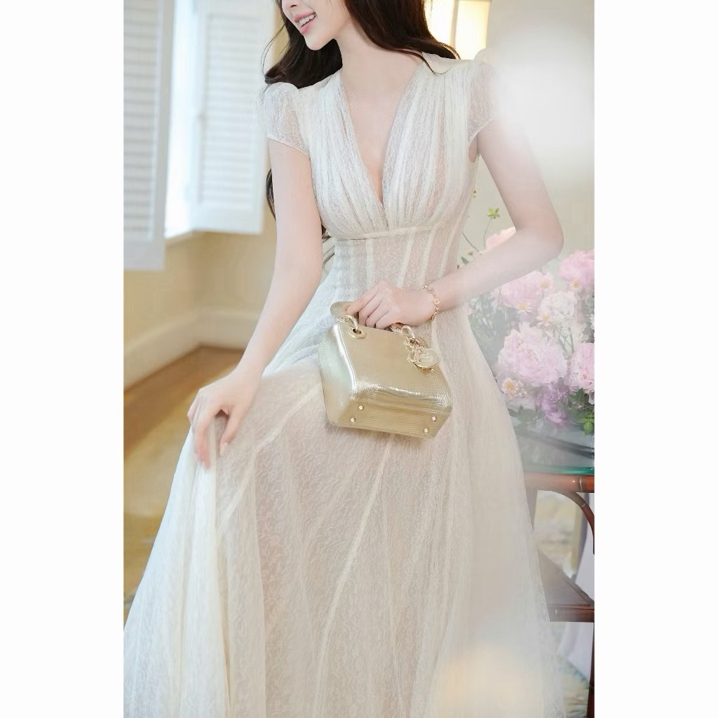 [N.T BIGSIZE LUXURY] Đầm thiết kế cao cấp 5 lớp phối bigsize