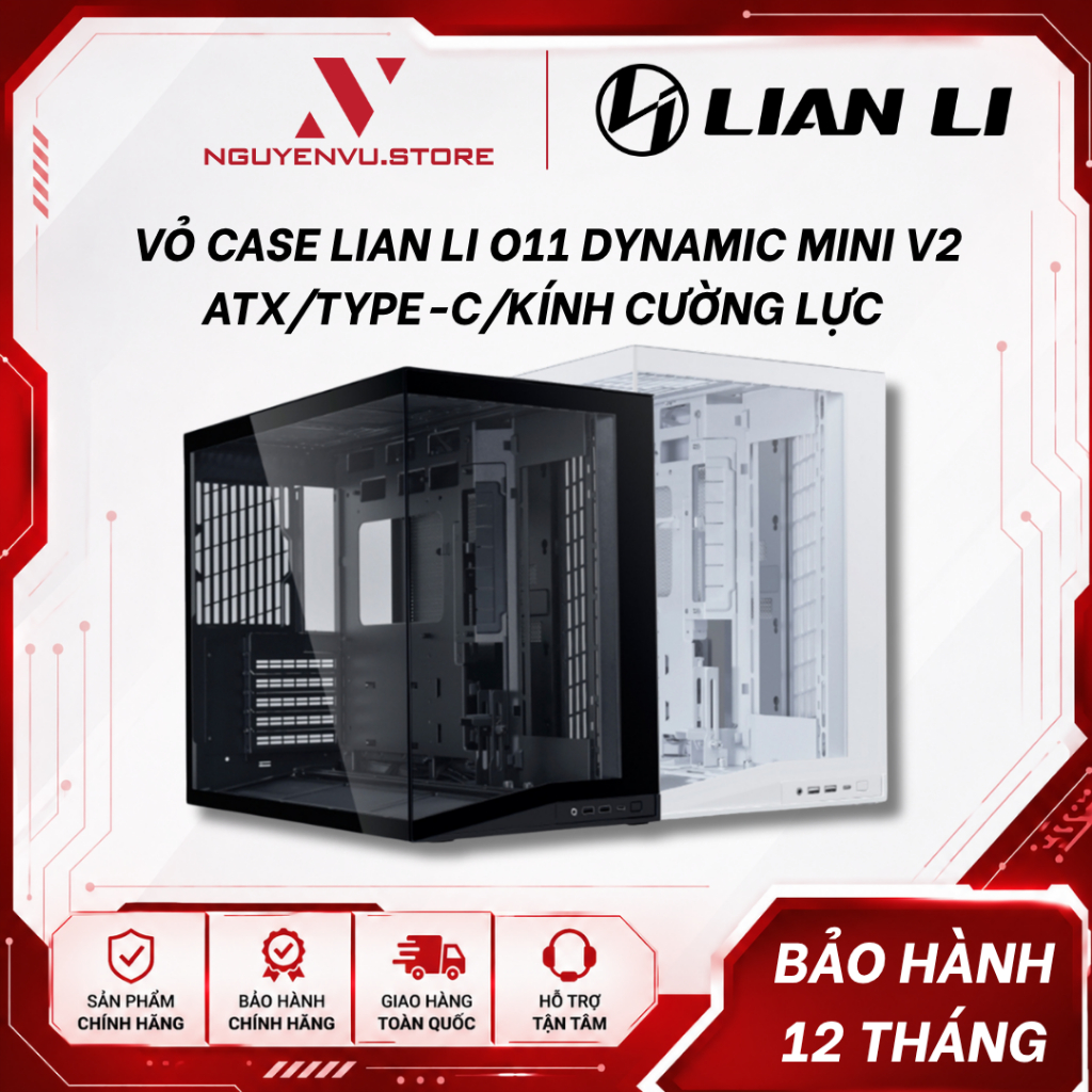 Vỏ case LIAN LI O11 DYNAMIC MINI V2 (ATX/Type-C/Kính cường lực/Hỗ trợ Main giấu dây) - HÀNG CHÍNH HÃ