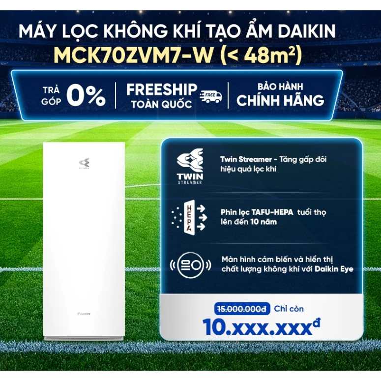 Máy lọc không khí tạo ẩm Daikin - MCK70ZVM7-W