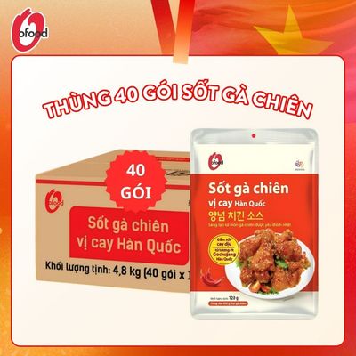 [THÙNG 40 GÓI] Sốt gà chiên 2 vị cay và phô mai O'food gói 120g