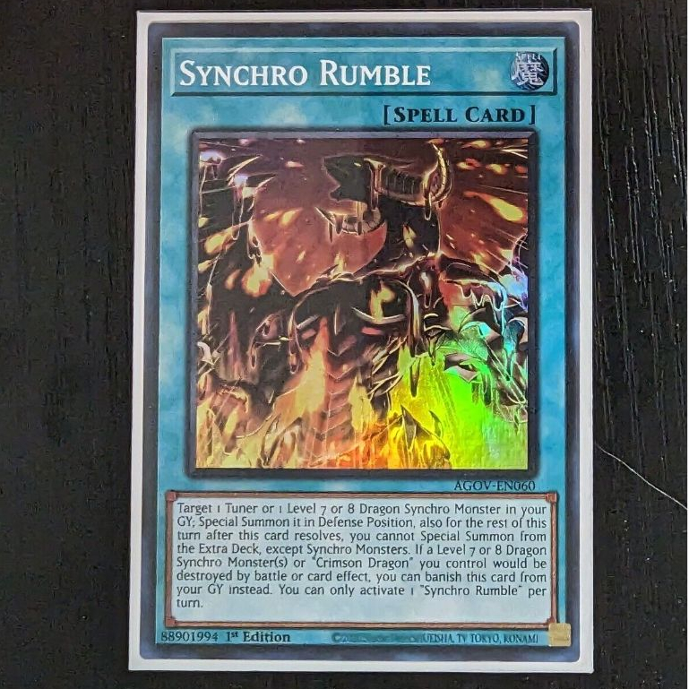 TCG common super rare [ Dưa Hấu Yugioh ] Lá bài thẻ Synchro Rumble spell