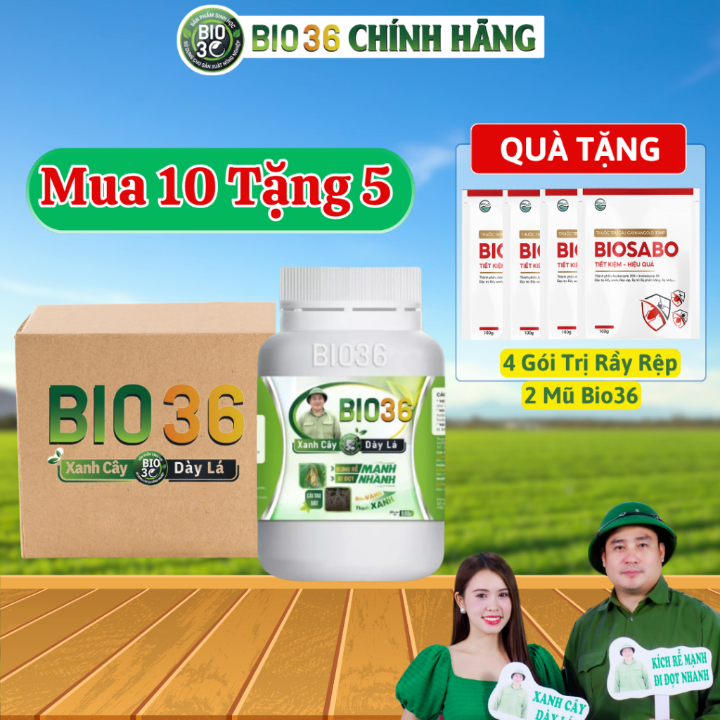 [Bio36 Mua 10 Tặng 5] Bio 36 Kích Rễ Mạnh, Đẩy Đọt Nhanh, Phục Hồi Cây Trồng