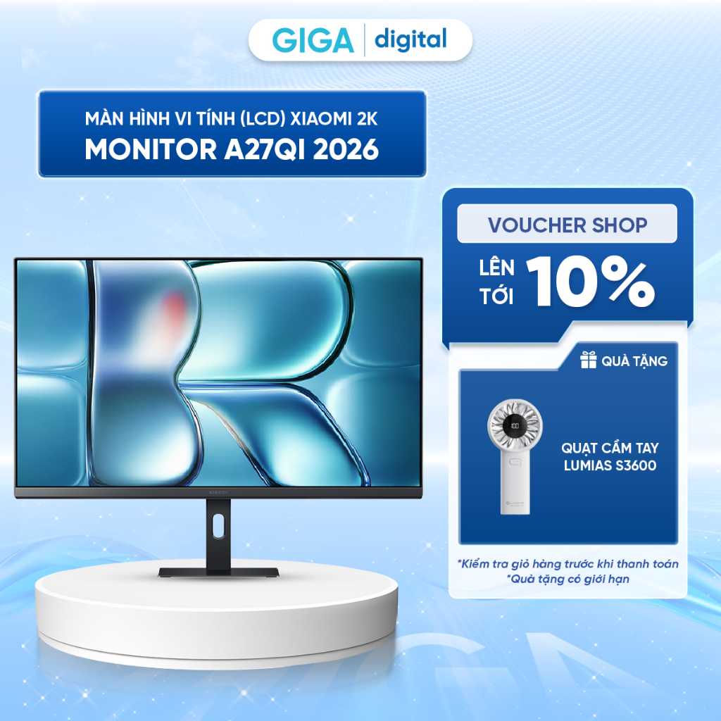 Màn hình máy tính Xiaomi 2K Monitor A27Qi 2026 ELA6568EU 27 inch - Góc nhìn rộng 178° - Tần số quét 
