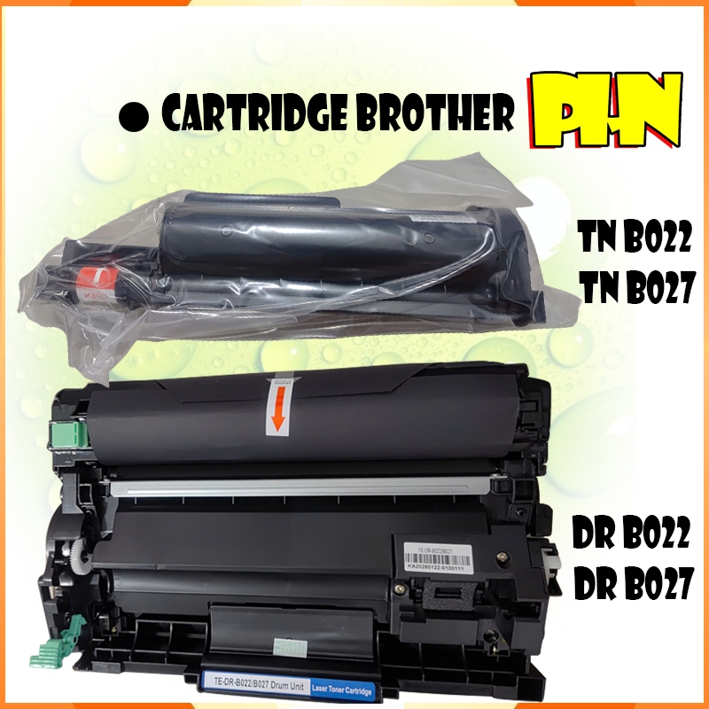 Hộp mực máy in Brother HL B2180DW mã TNB022/DRB022, DRB027/TNB027 có sẵn mực in và trống drum.